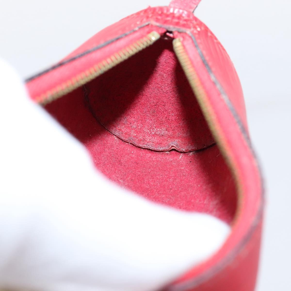 LOUIS VUITTON Epi Soufflot Pouch Accessory Pouch Red LV Auth 202968