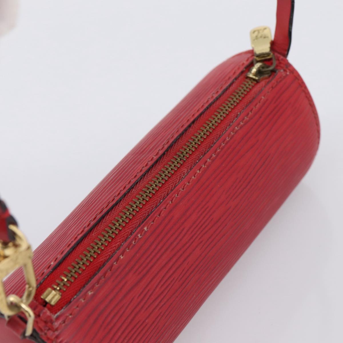 LOUIS VUITTON Epi Soufflot Pouch Accessory Pouch Red LV Auth 202968