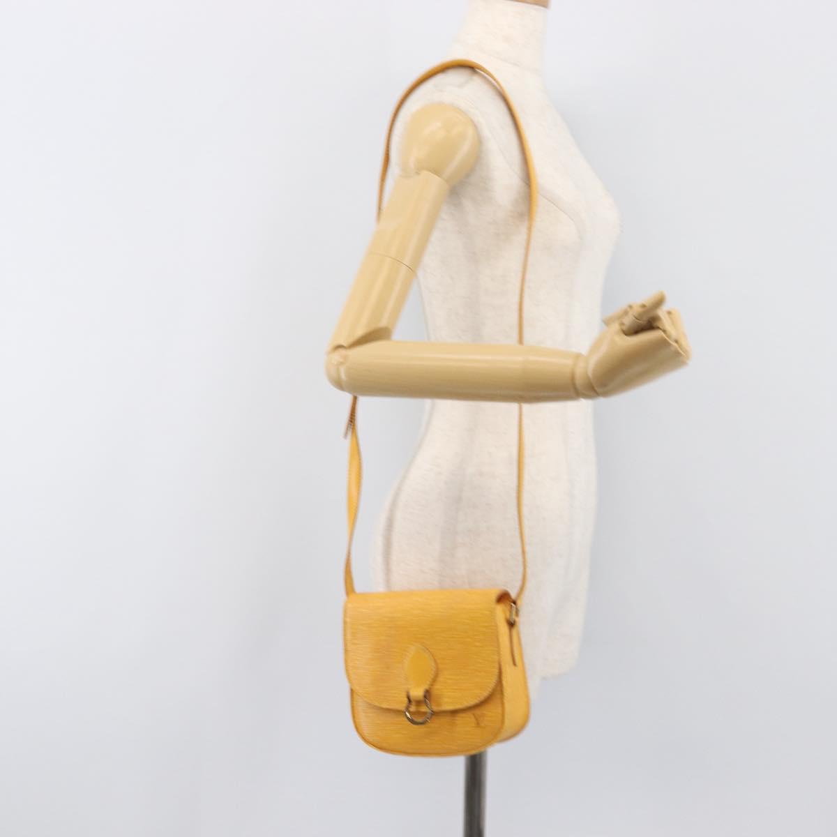 LOUIS VUITTON Epi Saint Cloud PM Shoulder Bag Yellow M52219 LV Auth 202972A