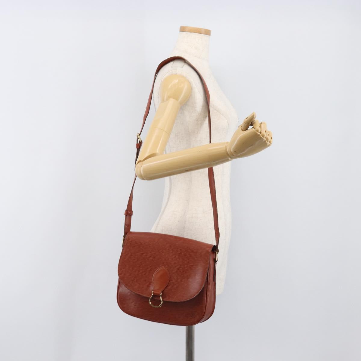 LOUIS VUITTON Epi Saint Cloud GM Shoulder Bag Brown M52193 LV Auth 202978