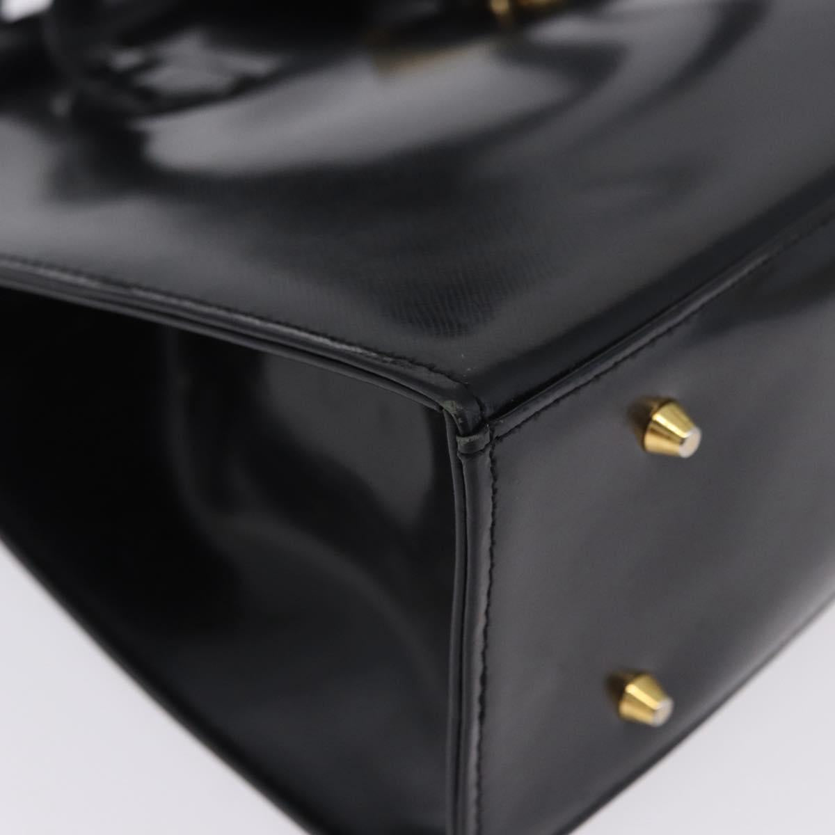 SAINT LAURENT Hand Bag Leather Black Gold 311210 Auth 202987