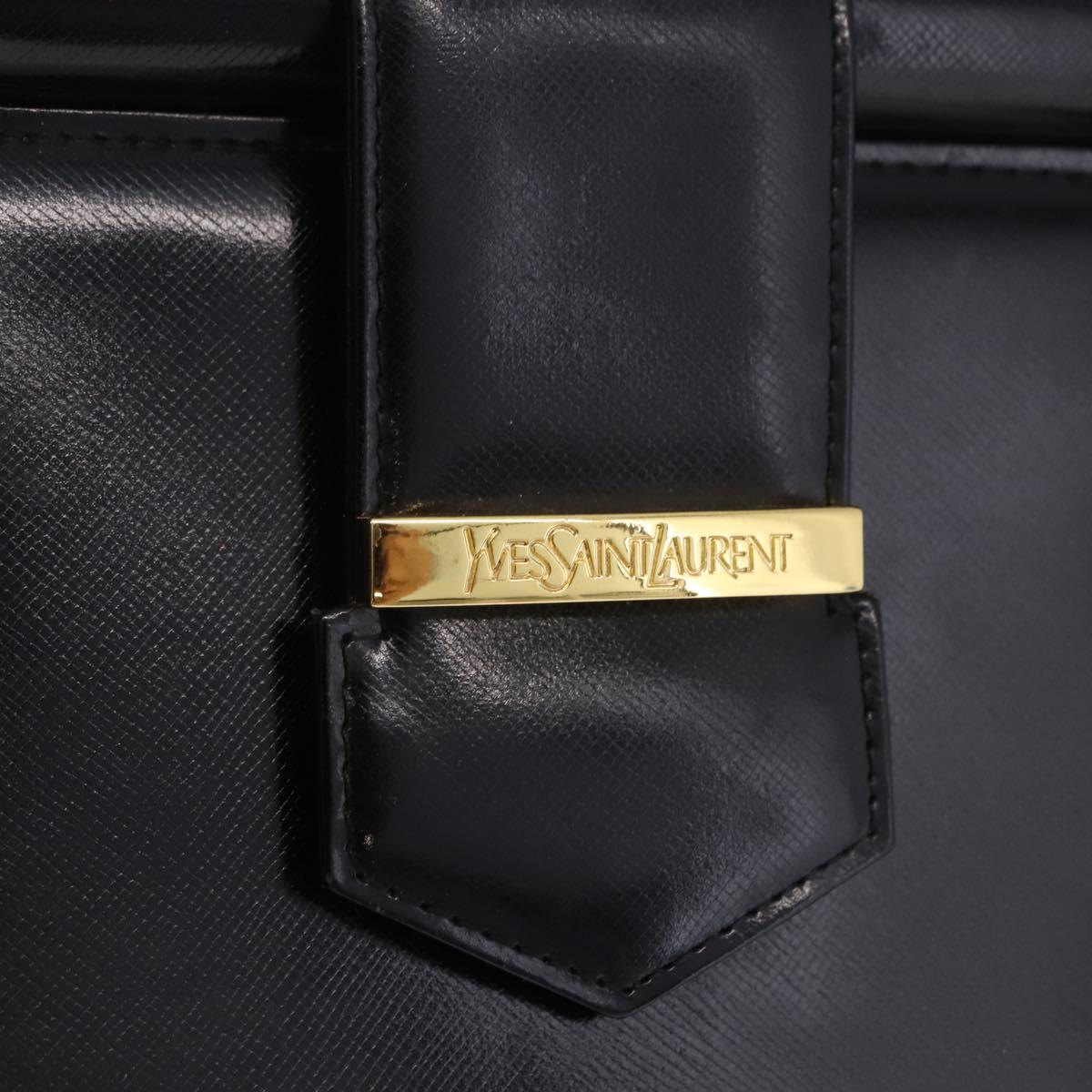 SAINT LAURENT Hand Bag Leather Black Gold 311210 Auth 202987