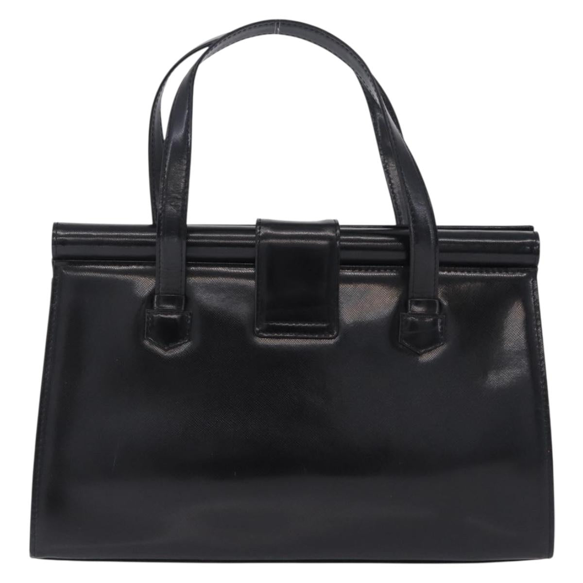 SAINT LAURENT Hand Bag Leather Black Gold 311210 Auth 202987
