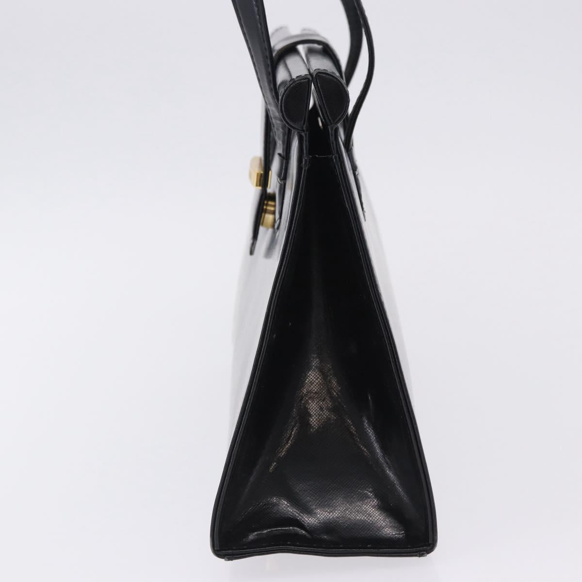 SAINT LAURENT Hand Bag Leather Black Gold 311210 Auth 202987