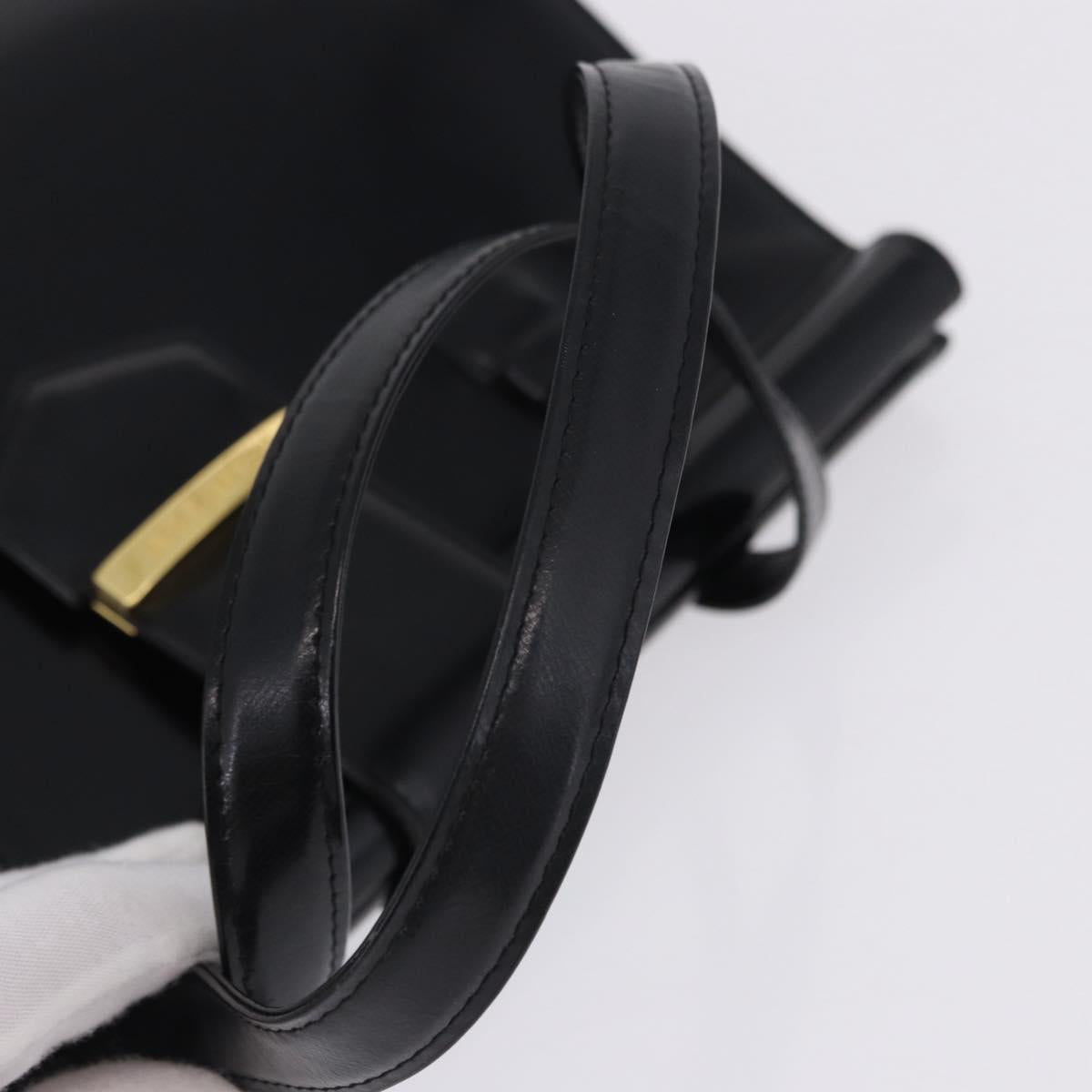 SAINT LAURENT Hand Bag Leather Black Gold 311210 Auth 202987