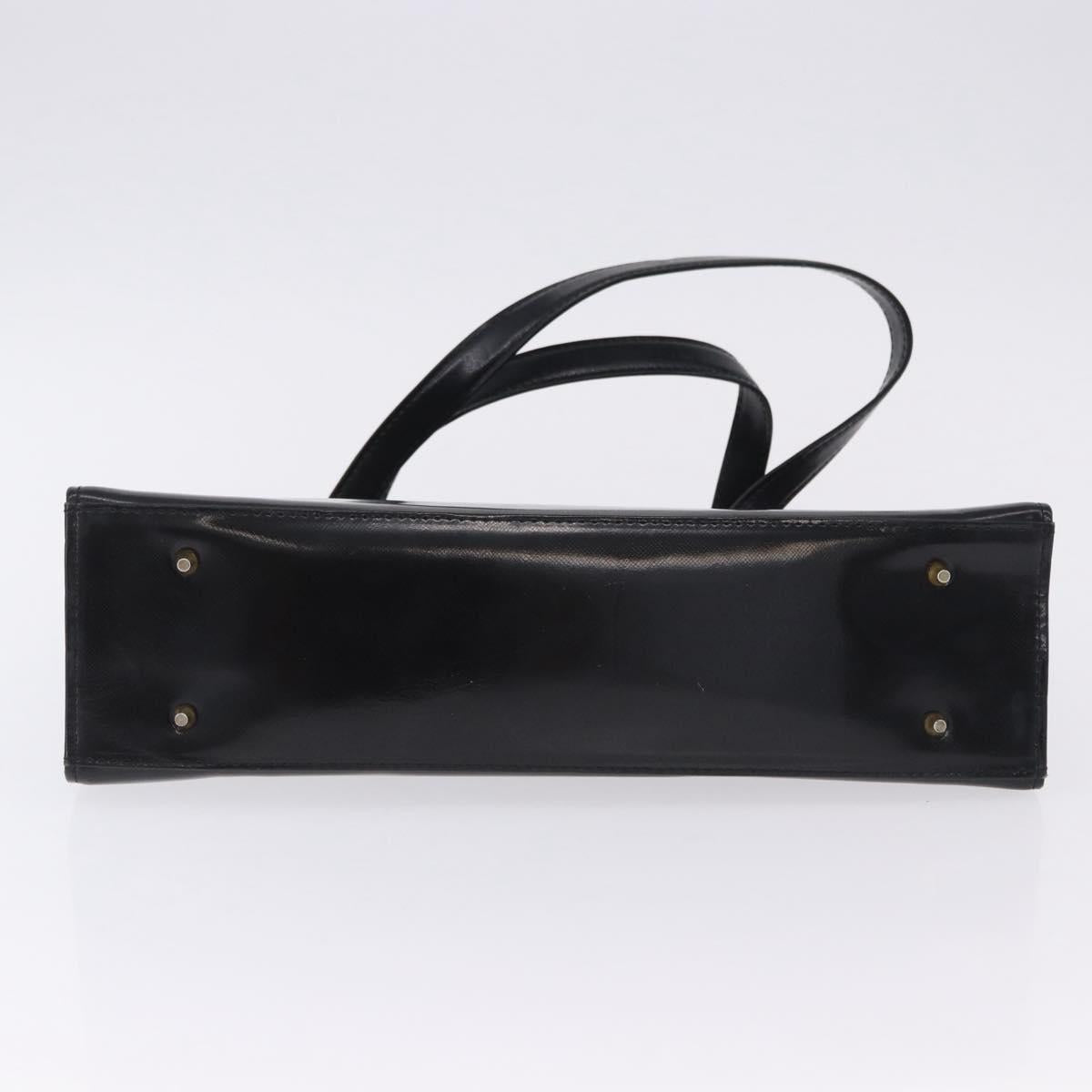 SAINT LAURENT Hand Bag Leather Black Gold 311210 Auth 202987
