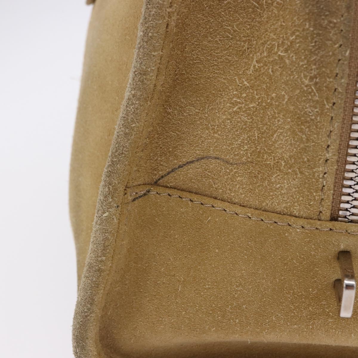 LOEWE Amazona 30 Hand Bag Suede Beige Silver Auth 202990V