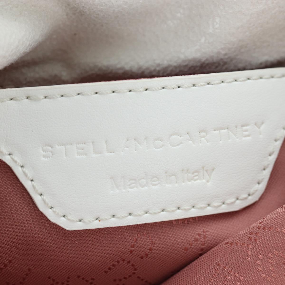 Stella MacCartney Chain Falabella Bag Polyester 2way White Silver Auth 203007A