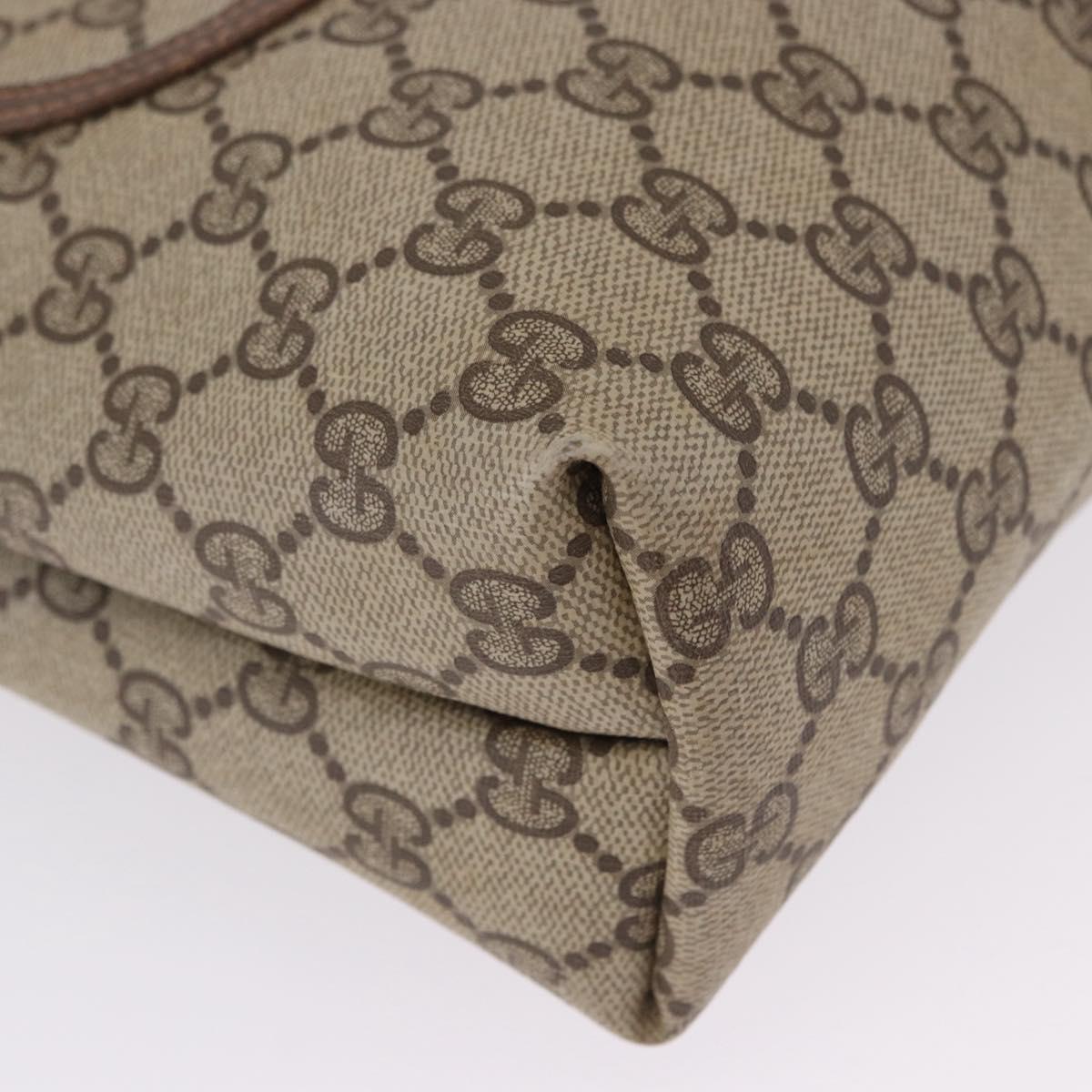 GUCCI GG Supreme Web Sherry Line Tote Bag PVC Beige Gold 89 02 003 Auth 203010