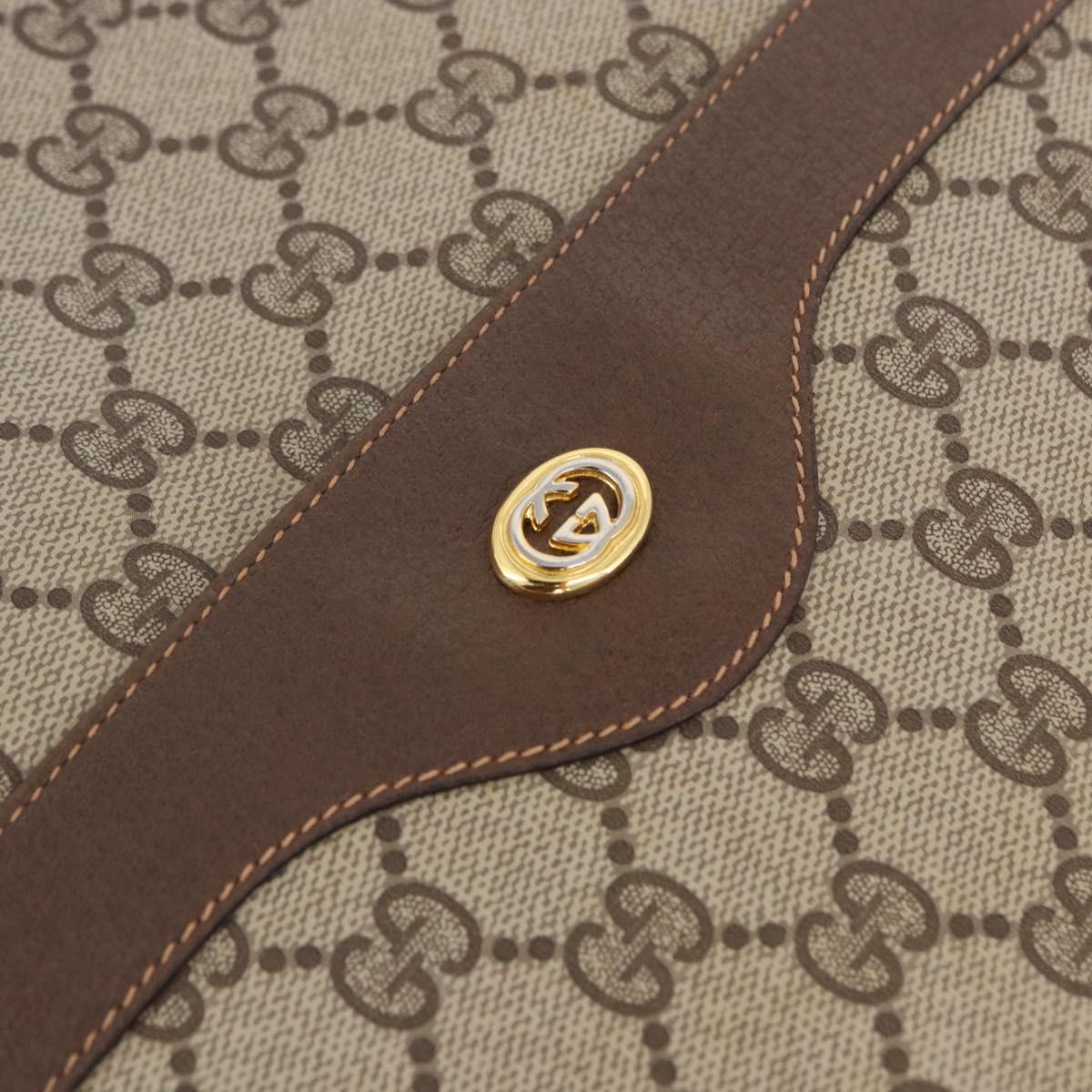 GUCCI GG Supreme Web Sherry Line Tote Bag PVC Beige Gold 89 02 003 Auth 203010