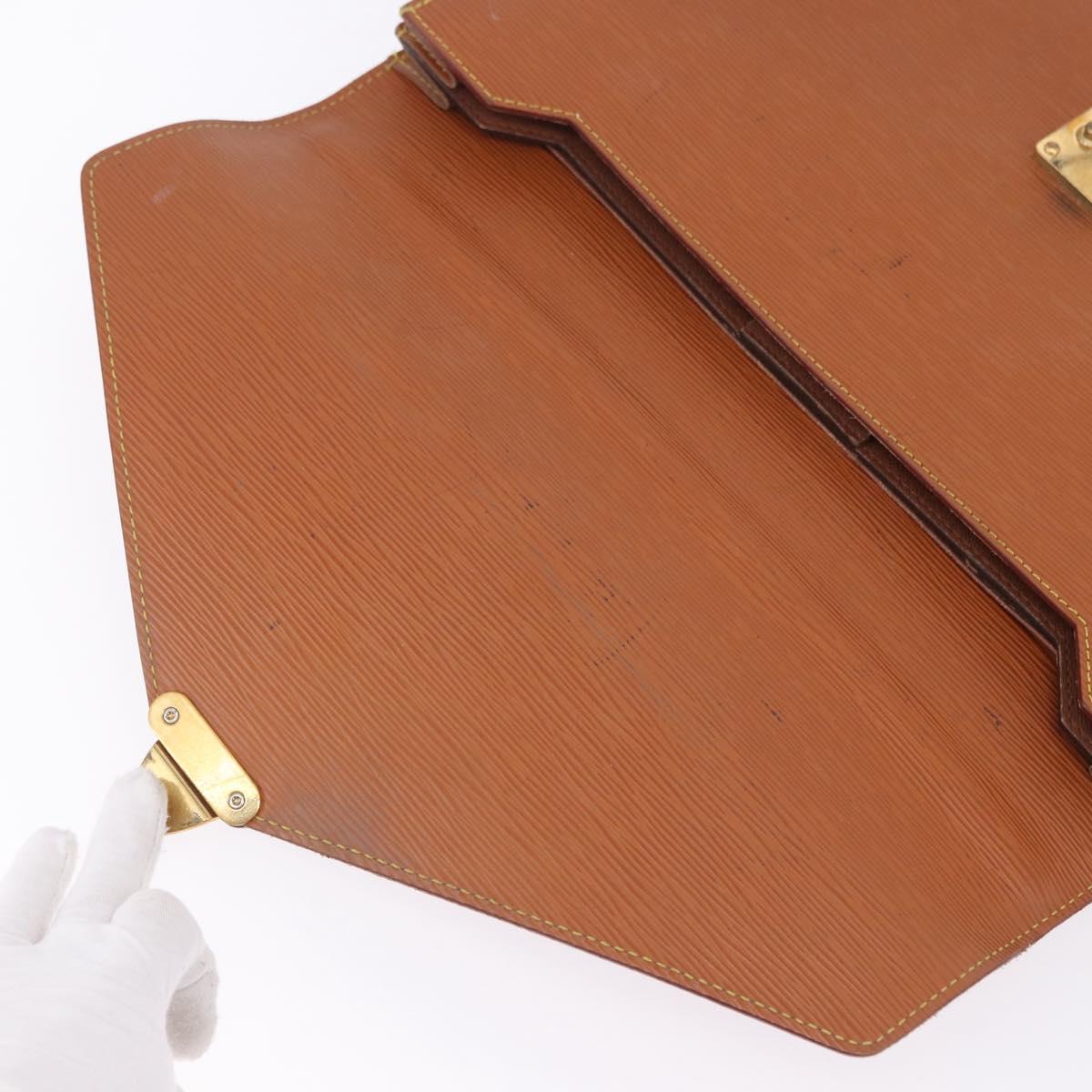 LOUIS VUITTON Epi Serviette Conseiller Case Zipangu Gold M54428 LV Auth 203011