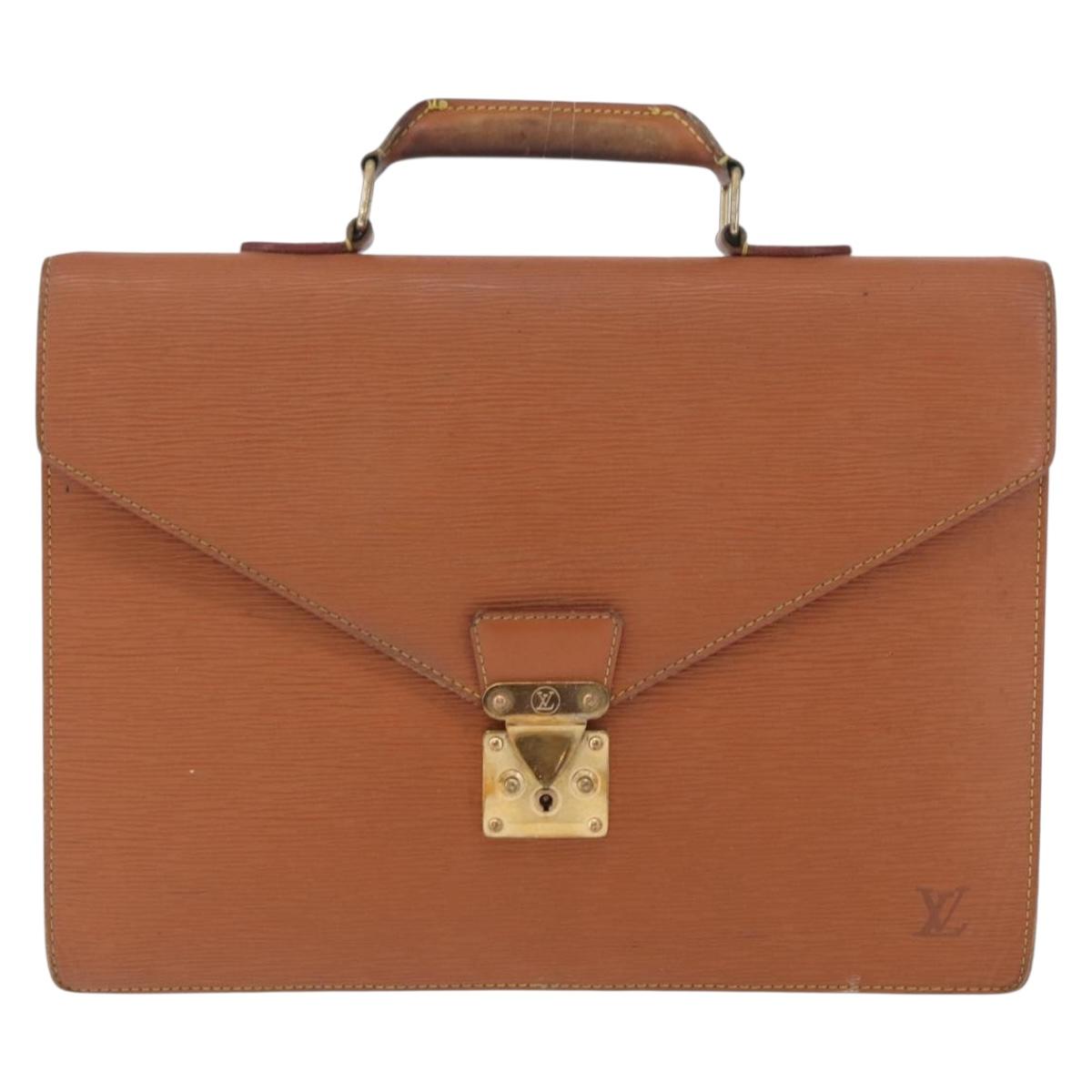 LOUIS VUITTON Epi Serviette Conseiller Case Zipangu Gold M54428 LV Auth 203011