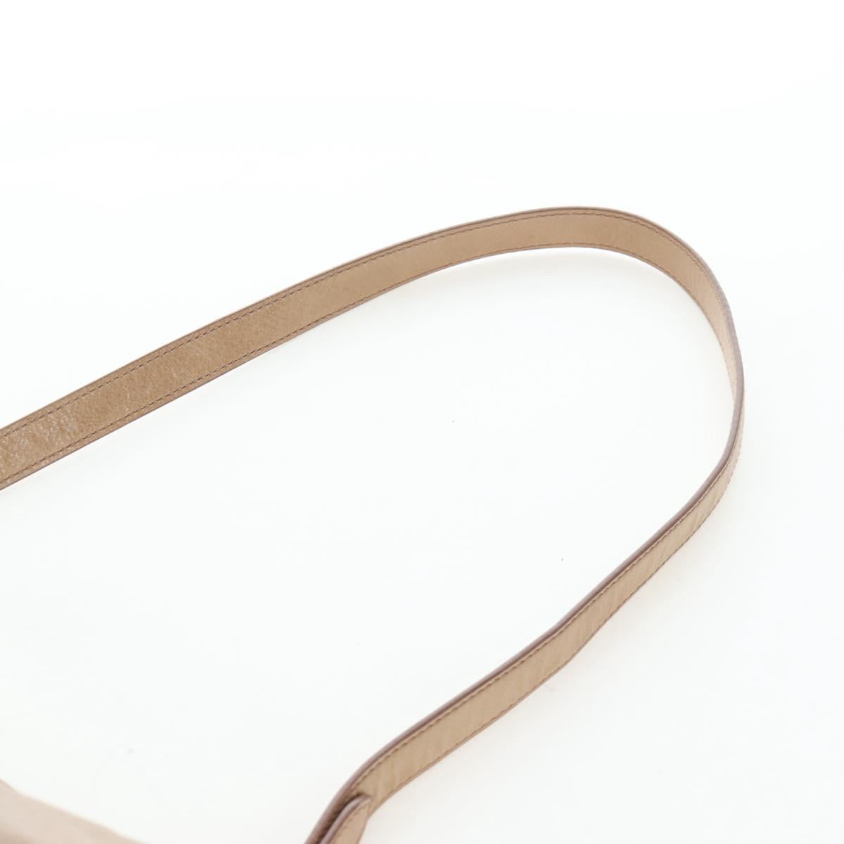 Miu Miu Hand Bag Vitellolux 2way Beige Gold Auth 203013V