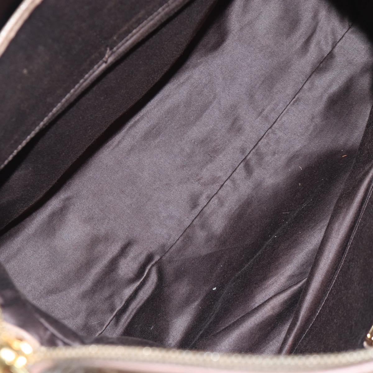 Miu Miu Hand Bag Vitellolux 2way Beige Gold Auth 203013V