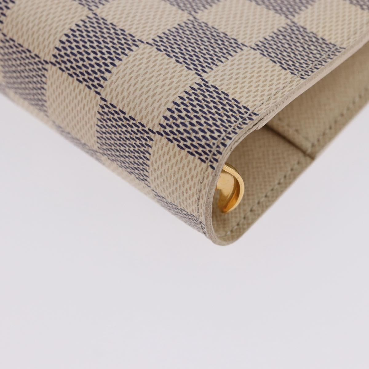 LOUIS VUITTON Damier Azur Agenda MM Day Planner Cover R20707 LV Auth 203022V