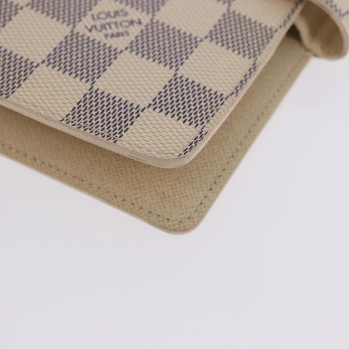 LOUIS VUITTON Damier Azur Agenda MM Day Planner Cover R20707 LV Auth 203022V