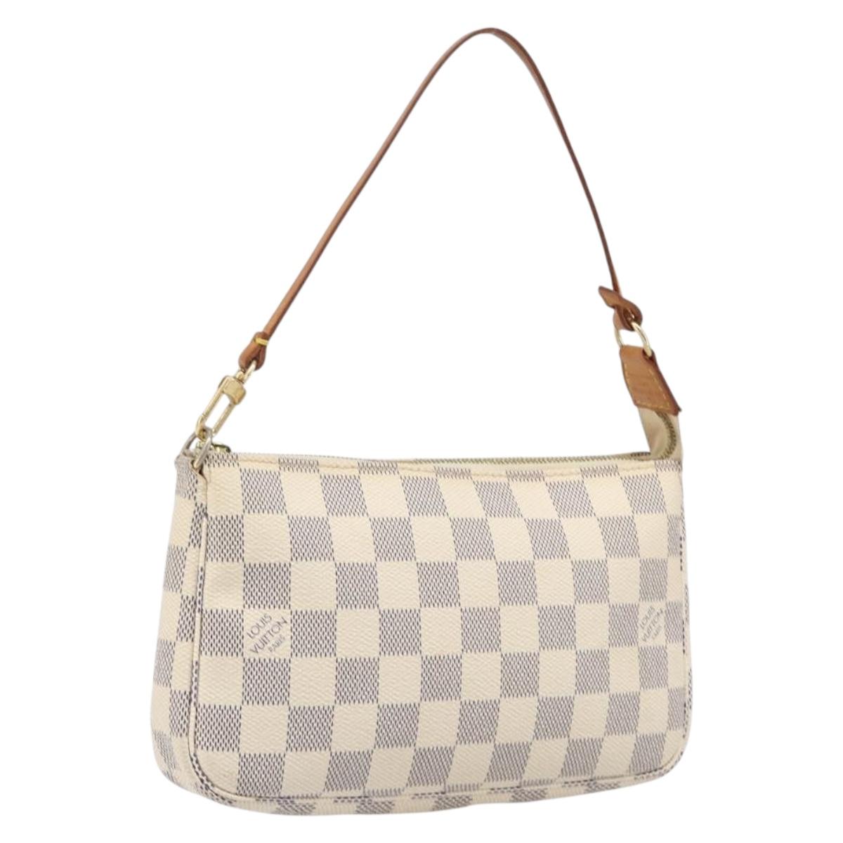 LOUIS VUITTON Damier Azur Pochette Accessoires Pouch N41207 LV Auth 203023V