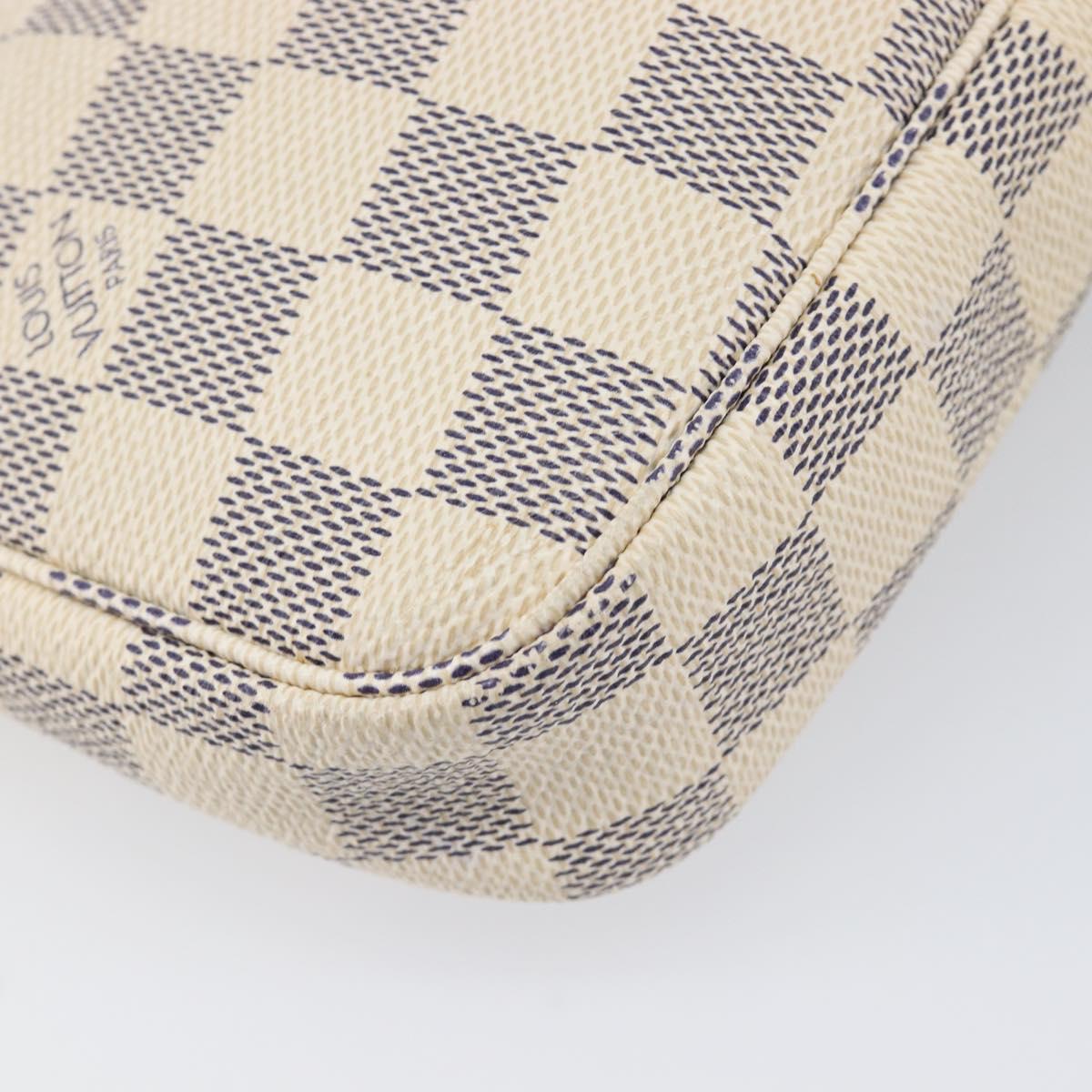 LOUIS VUITTON Damier Azur Pochette Accessoires Pouch N41207 LV Auth 203023V