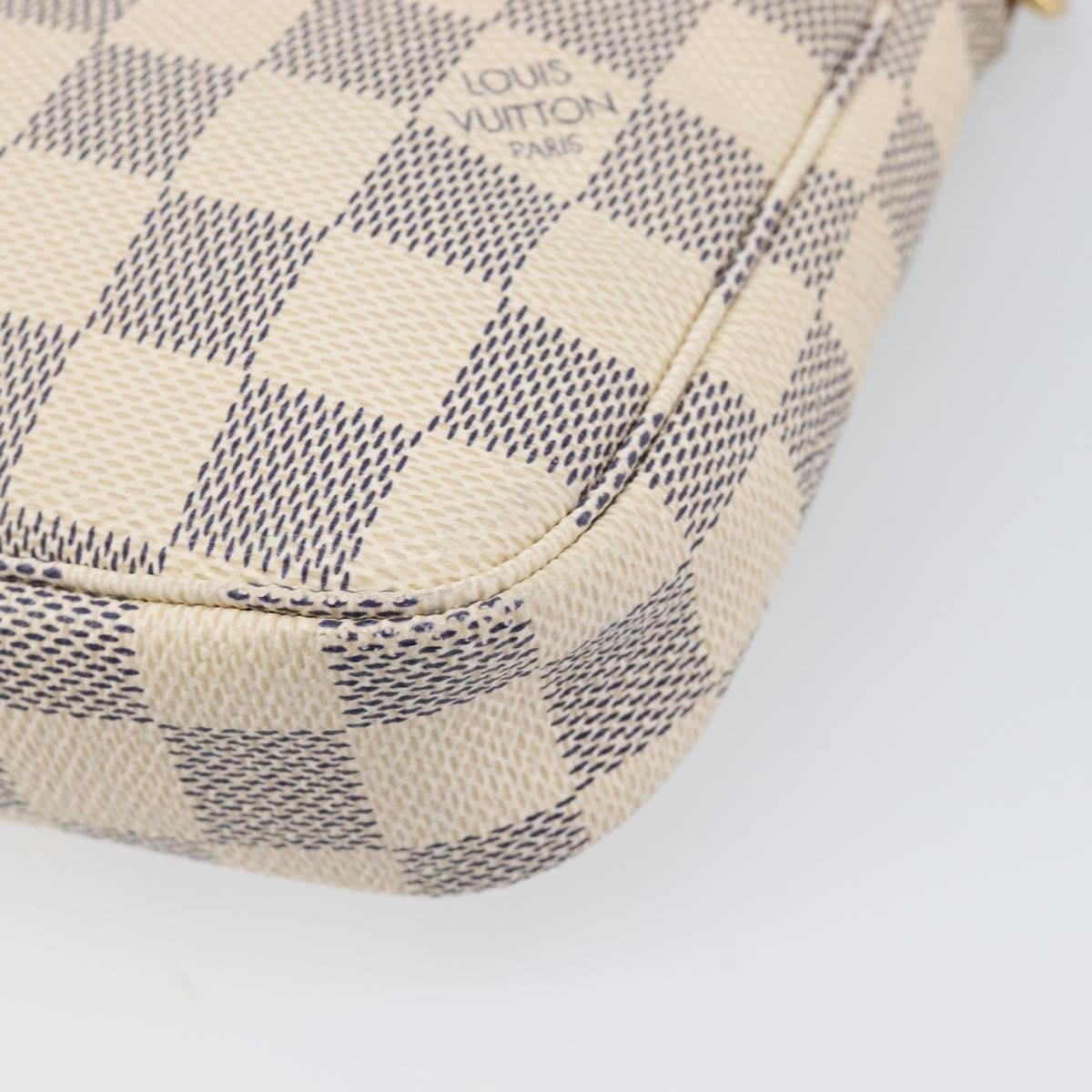 LOUIS VUITTON Damier Azur Pochette Accessoires Pouch N41207 LV Auth 203023V