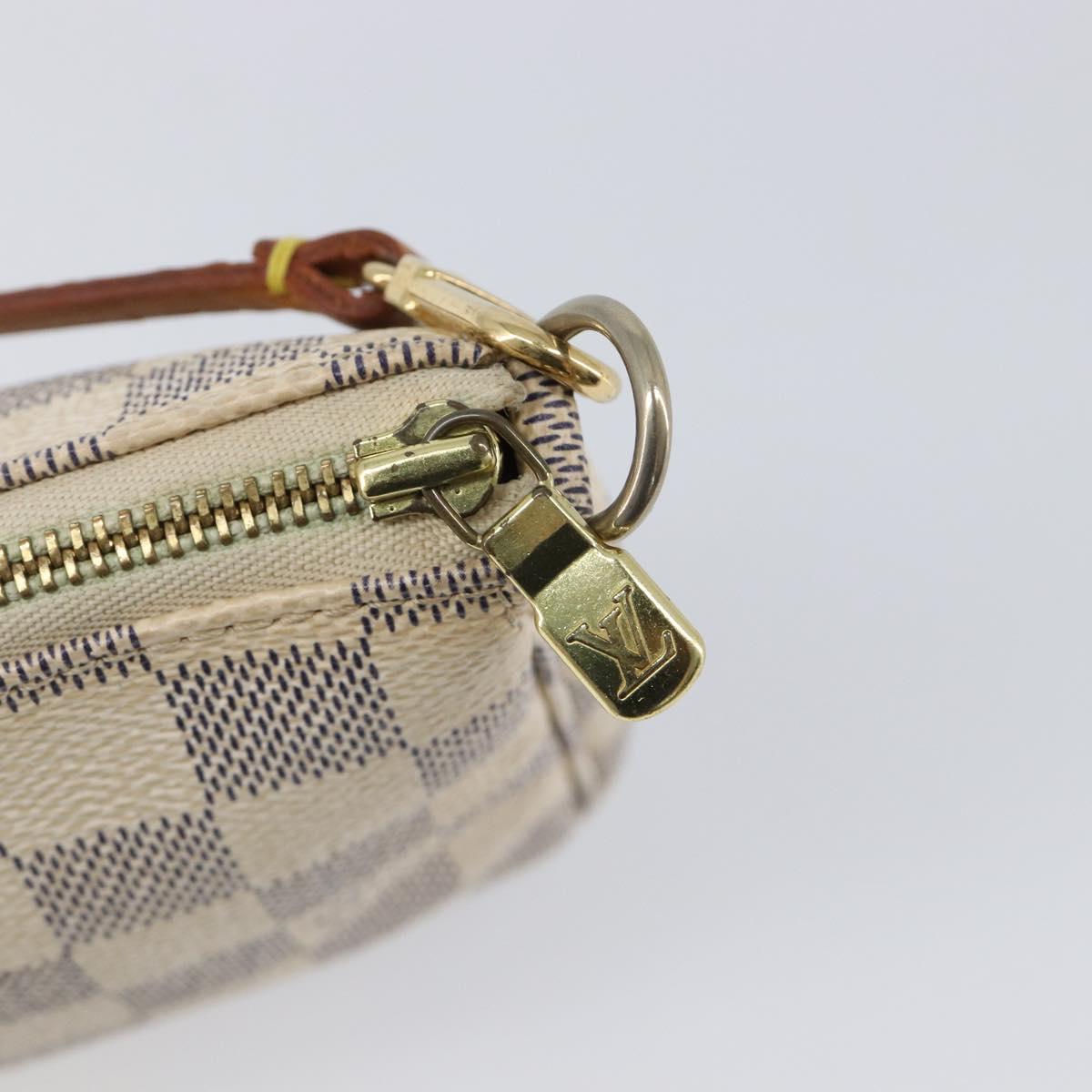 LOUIS VUITTON Damier Azur Pochette Accessoires Pouch N41207 LV Auth 203023V
