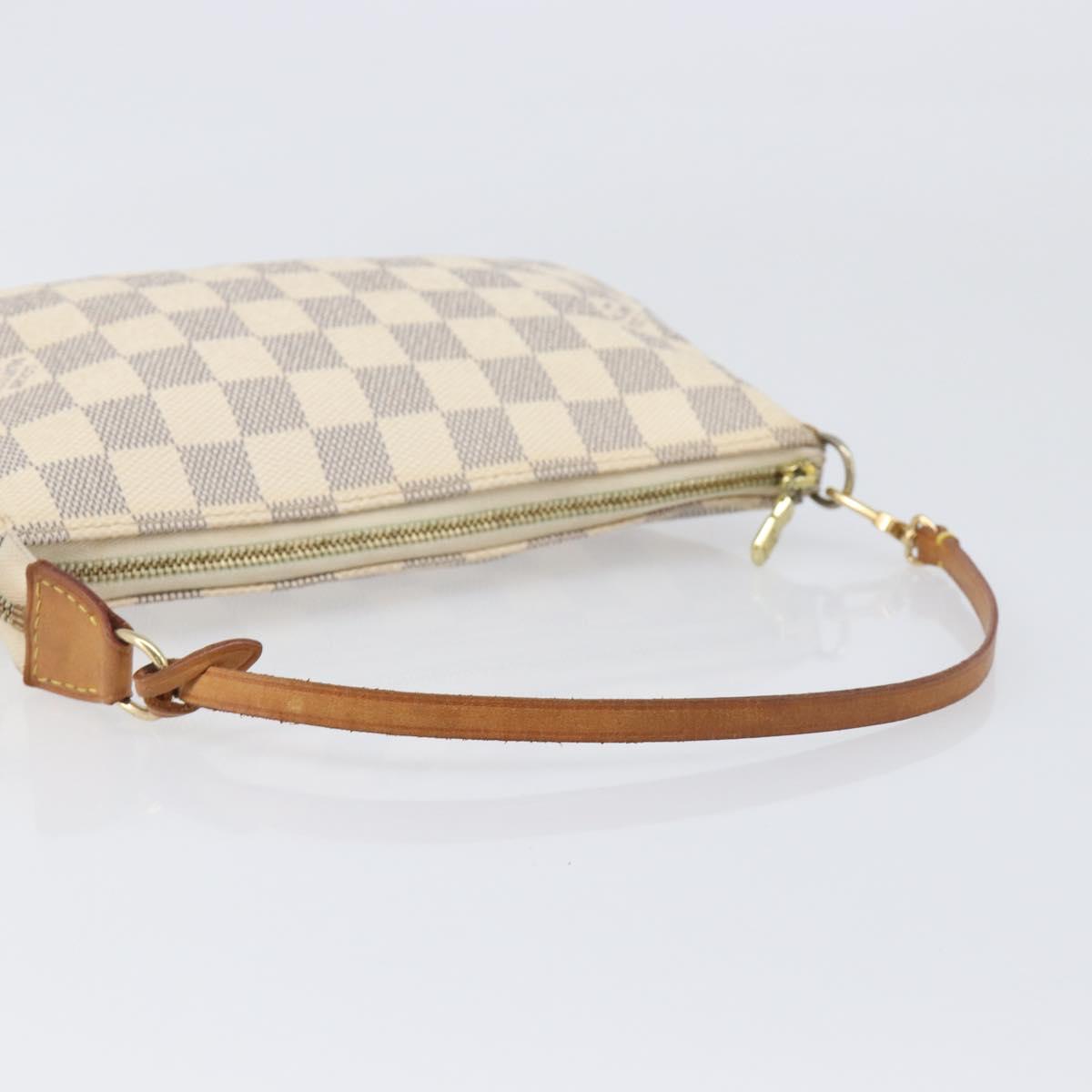 LOUIS VUITTON Damier Azur Pochette Accessoires Pouch N41207 LV Auth 203023V