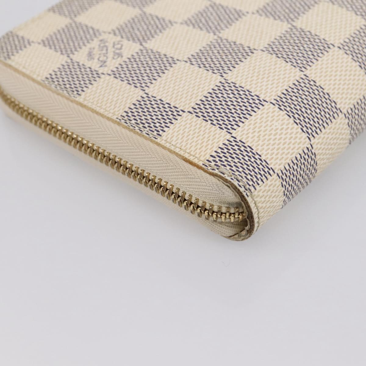 LOUIS VUITTON Damier Azur Zippy Organizer Long Wallet N60012 LV Auth 203024V