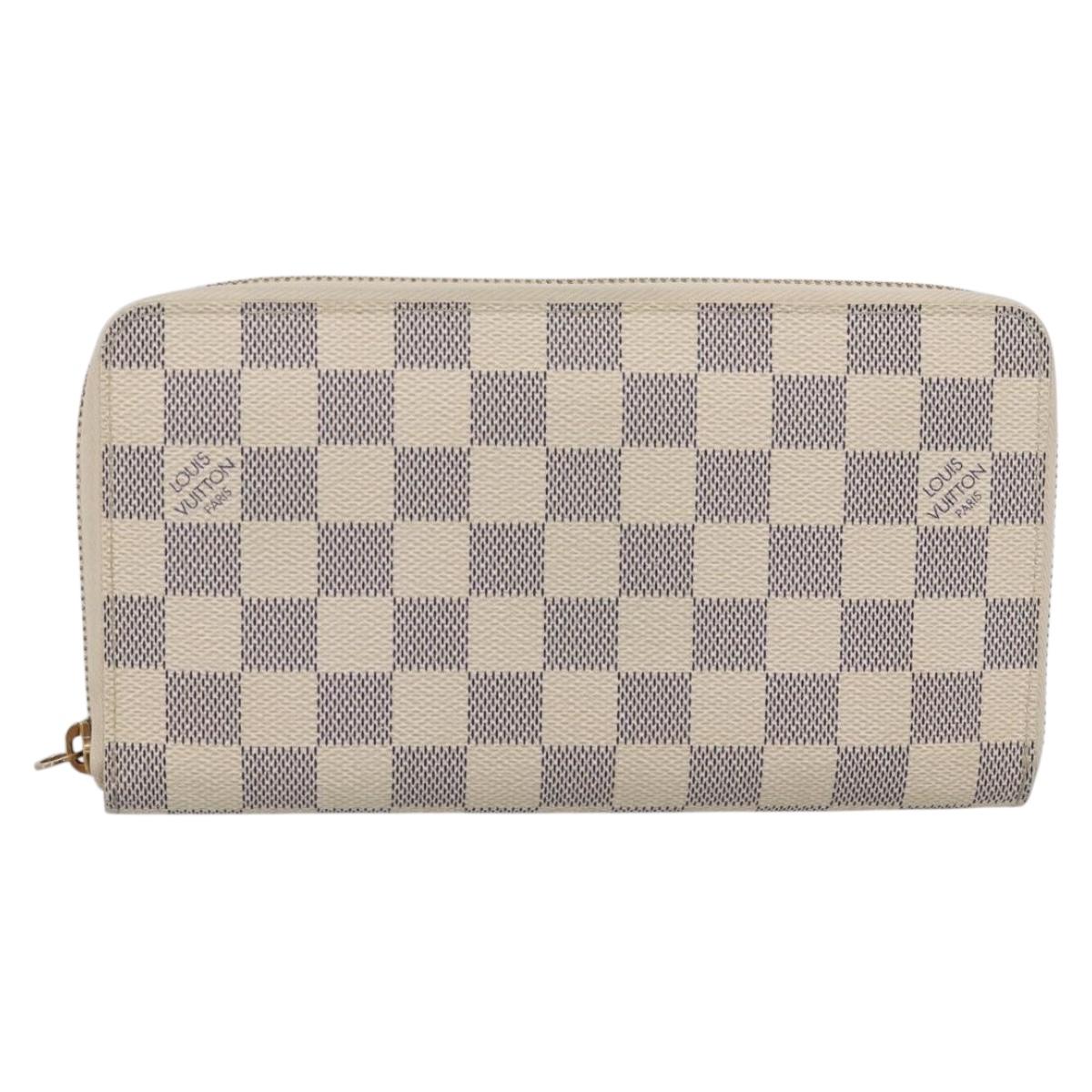 LOUIS VUITTON Damier Azur Zippy Organizer Long Wallet N60012 LV Auth 203024V