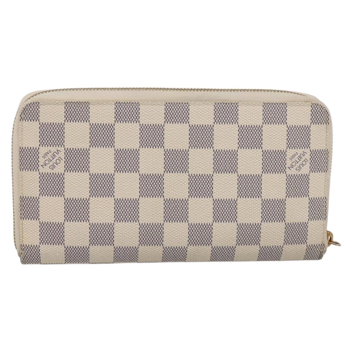 LOUIS VUITTON Damier Azur Zippy Organizer Long Wallet N60012 LV Auth 203024V