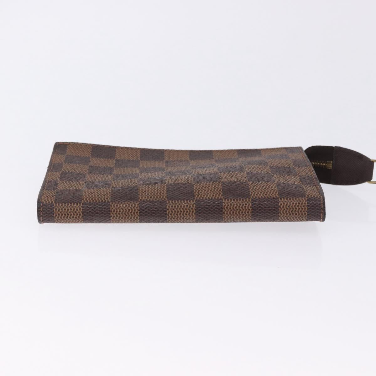 LOUIS VUITTON Damier Ebene Poche Toilette 15 Pouch N47548 LV Auth 203025