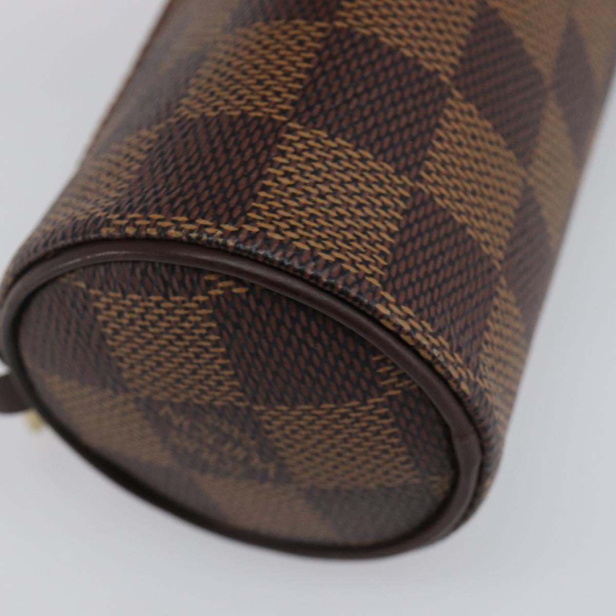 LOUIS VUITTON Damier Ebene Papillon Pouch LV Auth 203026V