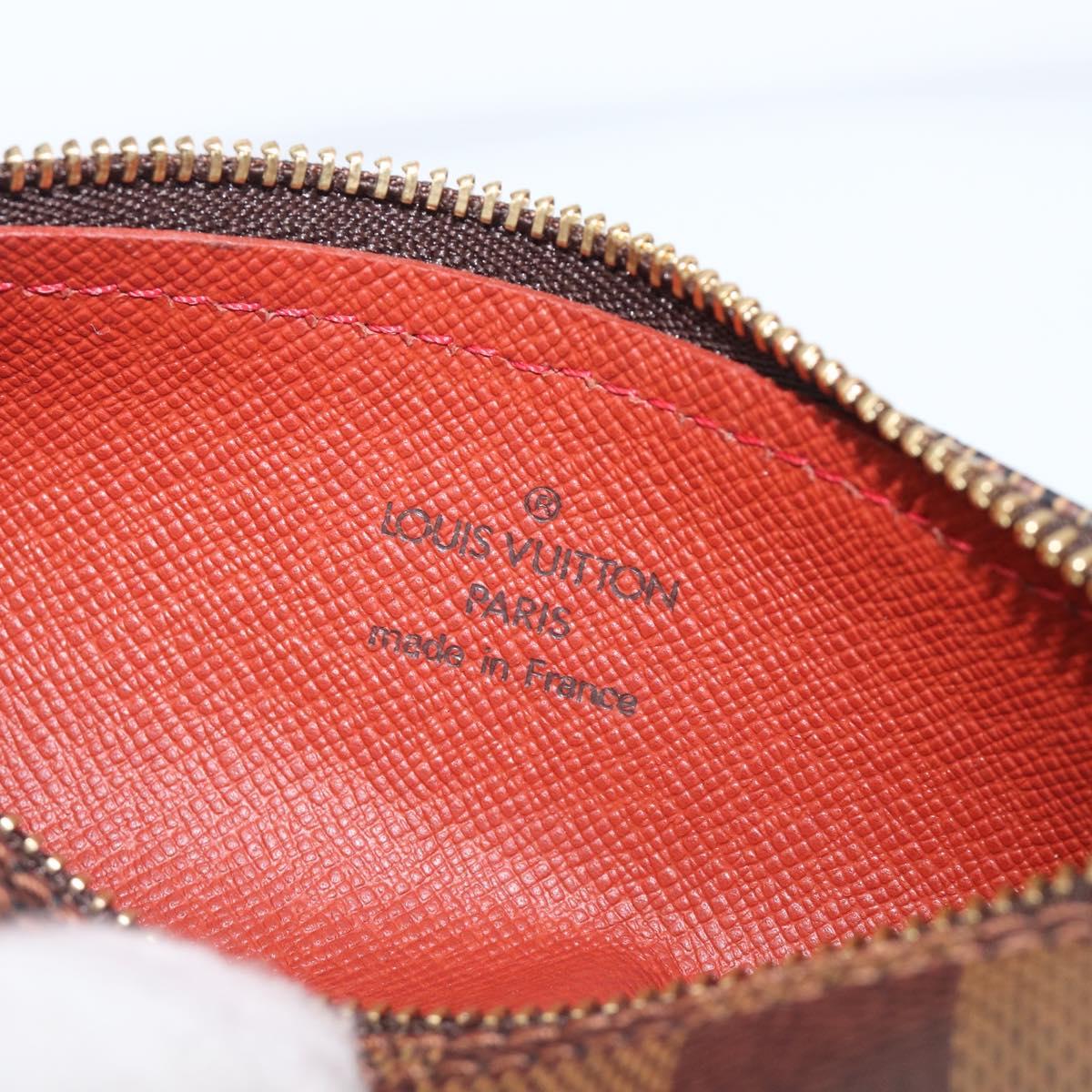 LOUIS VUITTON Damier Ebene Papillon Pouch LV Auth 203026V