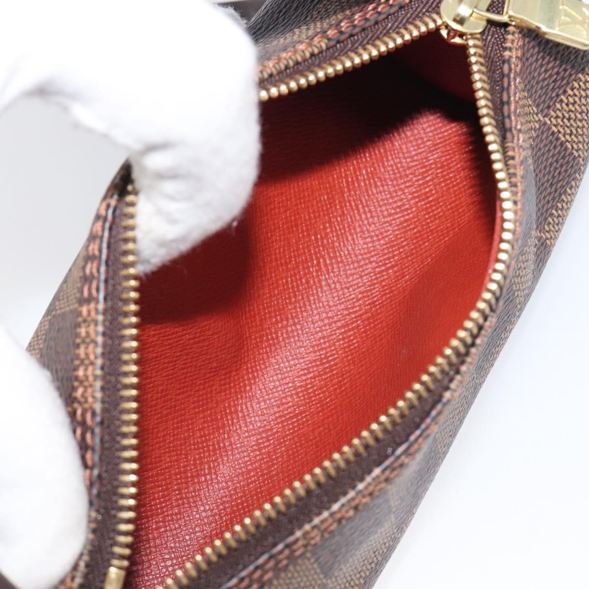 LOUIS VUITTON Damier Ebene Papillon Pouch LV Auth 203026V