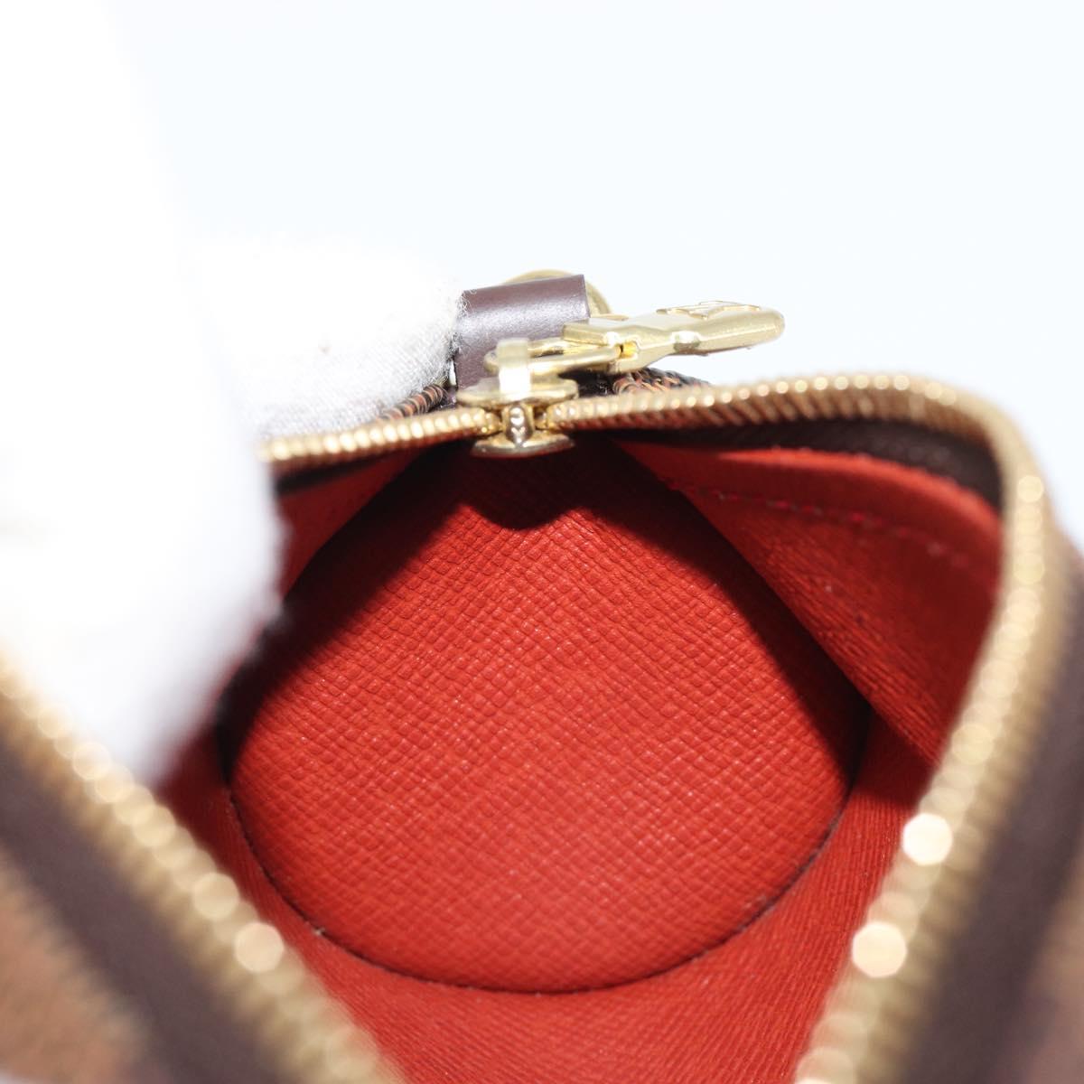 LOUIS VUITTON Damier Ebene Papillon Pouch LV Auth 203026V
