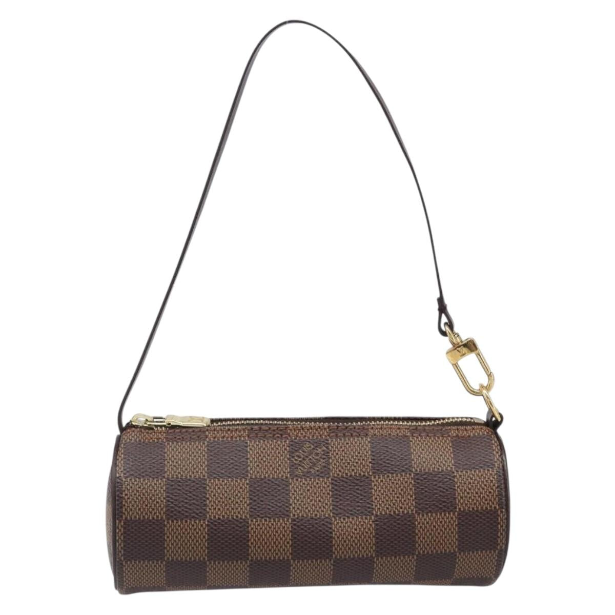 LOUIS VUITTON Damier Ebene Papillon Pouch LV Auth 203026V