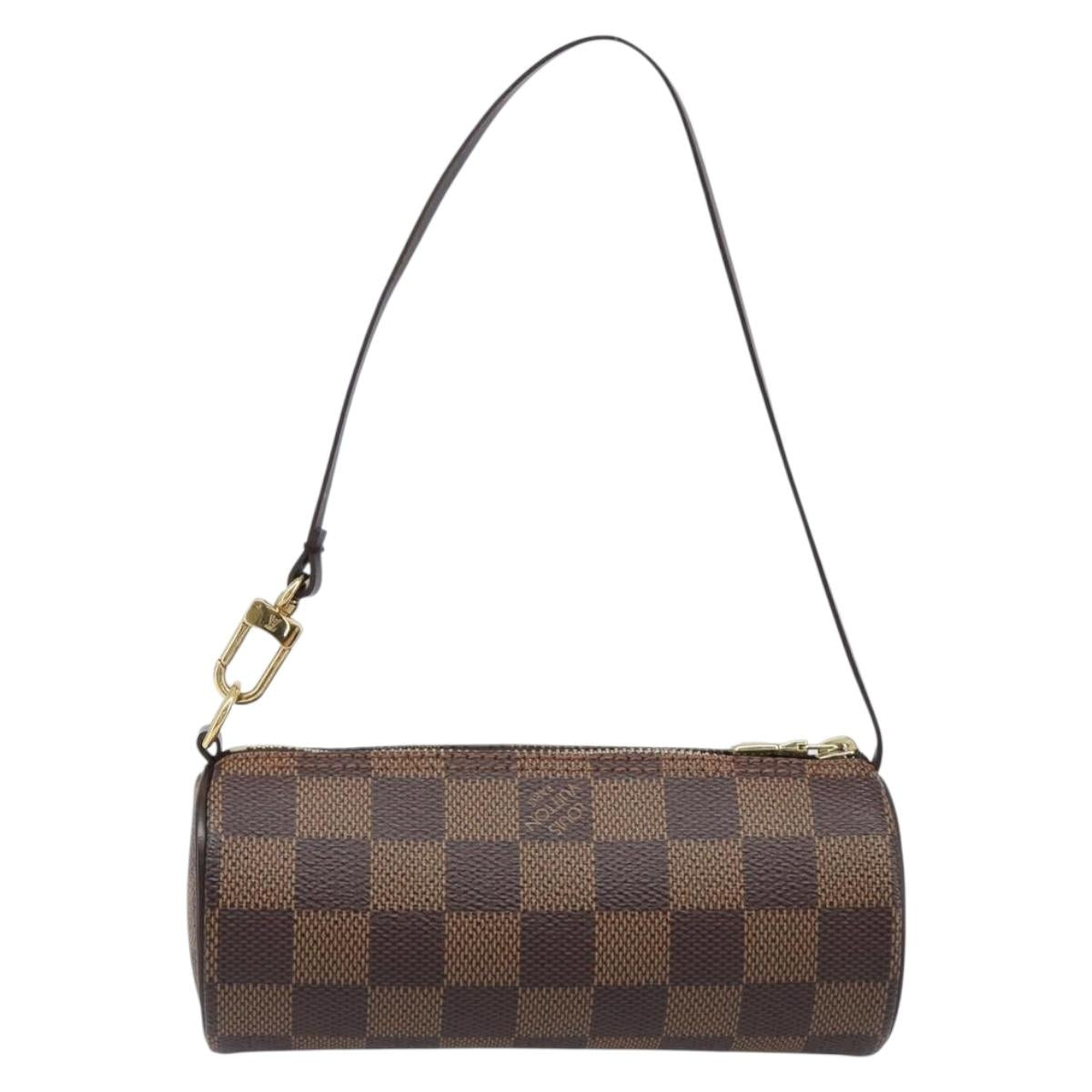 LOUIS VUITTON Damier Ebene Papillon Pouch LV Auth 203026V