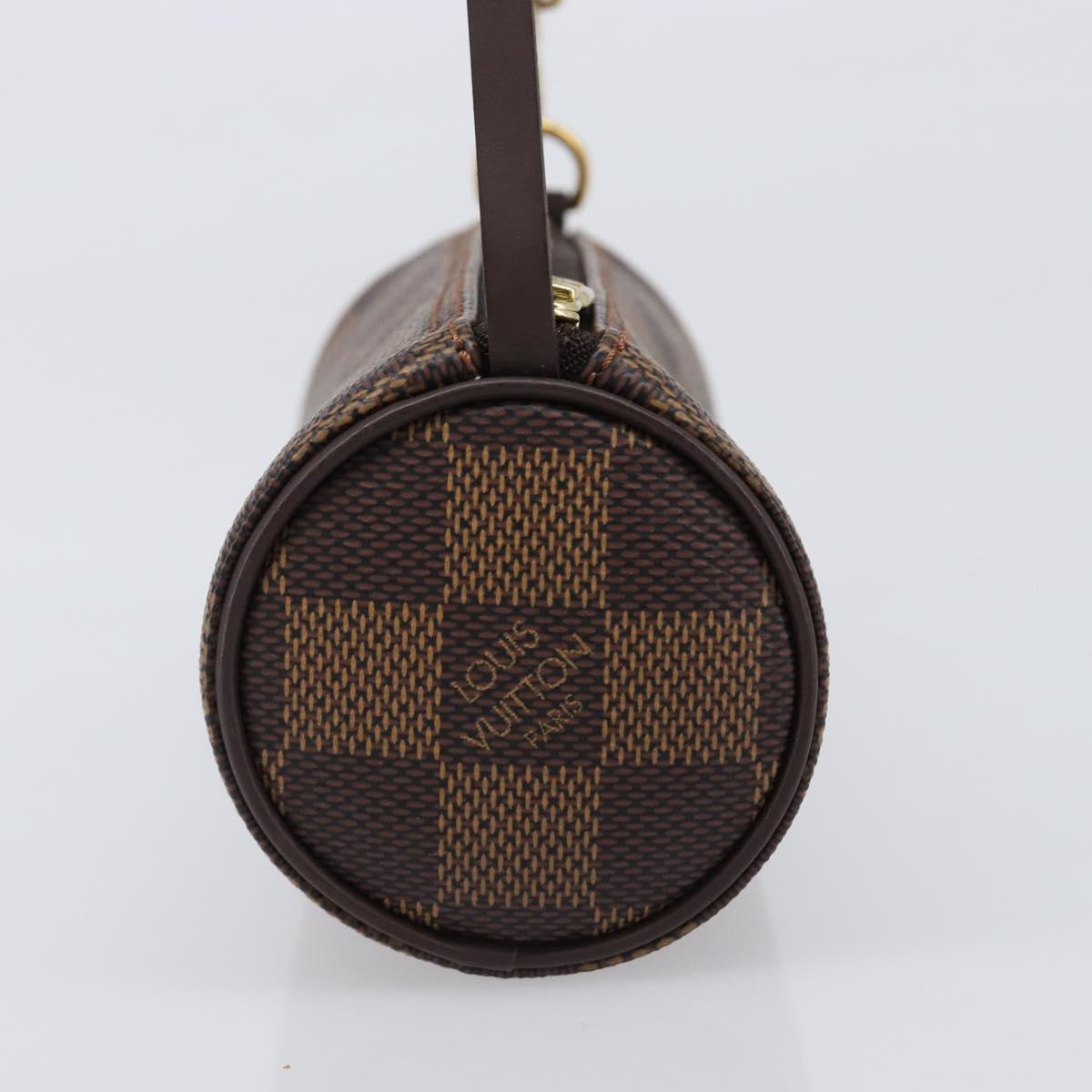 LOUIS VUITTON Damier Ebene Papillon Pouch LV Auth 203026V