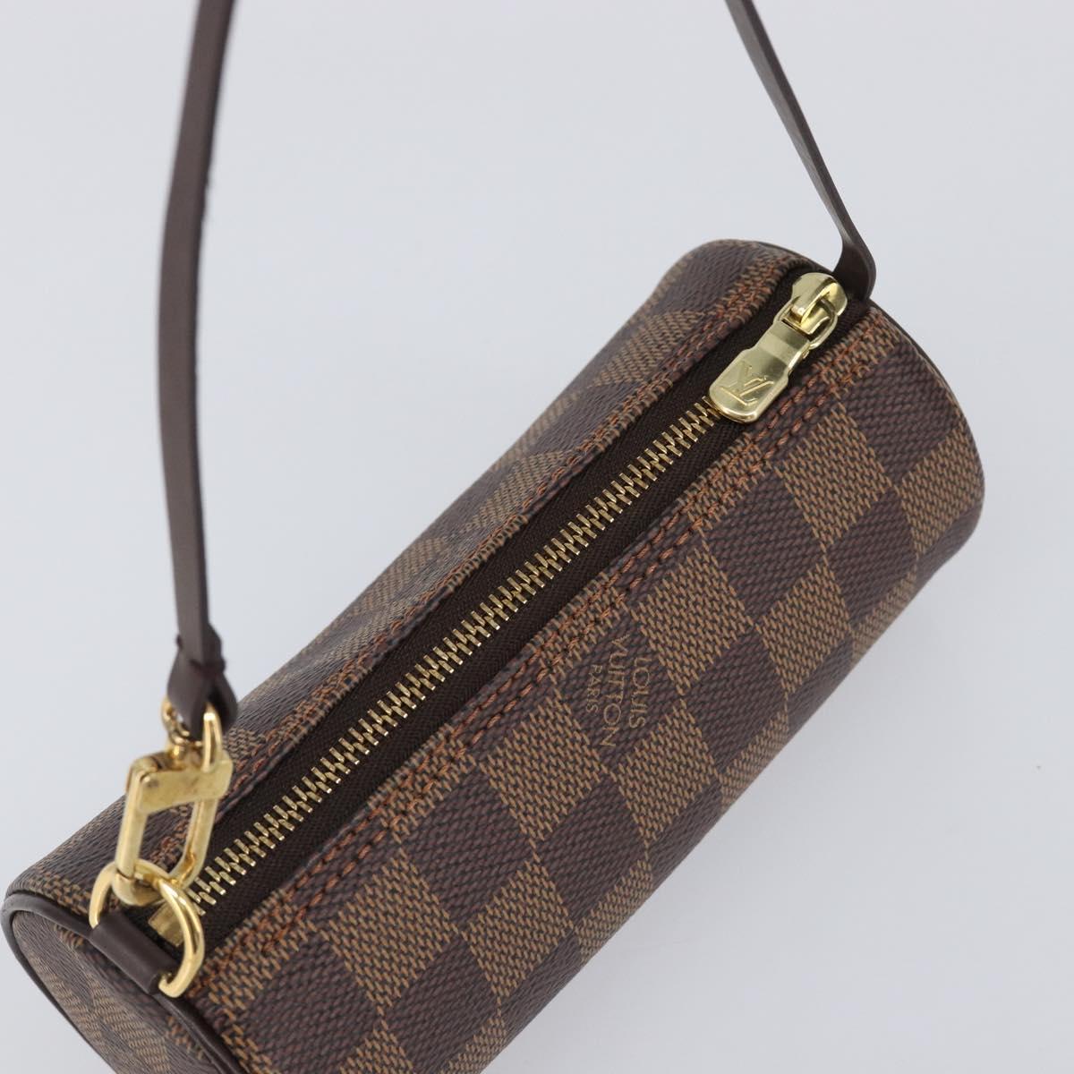 LOUIS VUITTON Damier Ebene Papillon Pouch LV Auth 203026V
