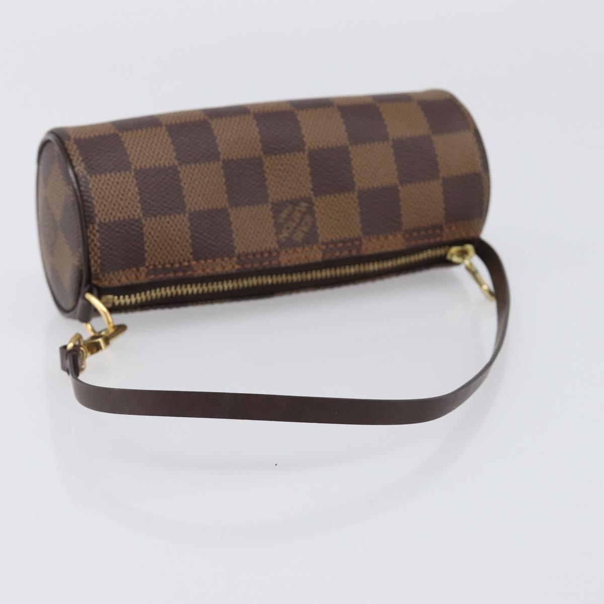 LOUIS VUITTON Damier Ebene Papillon Pouch LV Auth 203026V