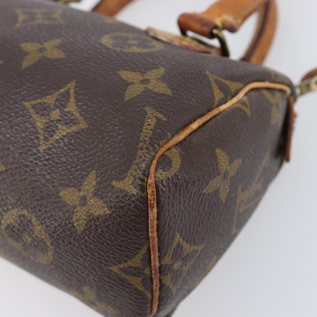 LOUIS VUITTON Monogram Mini Speedy Hand Bag M41534 LV Auth 203029