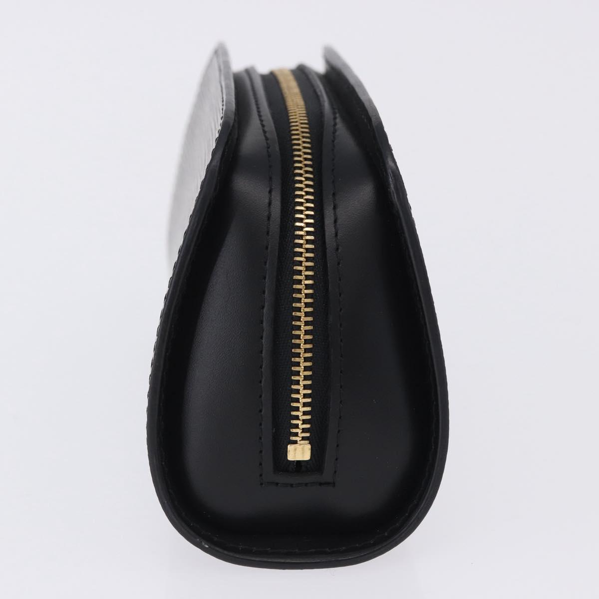 LOUIS VUITTON Epi Dauphine PM Pouch Black M48442 LV Auth 203037