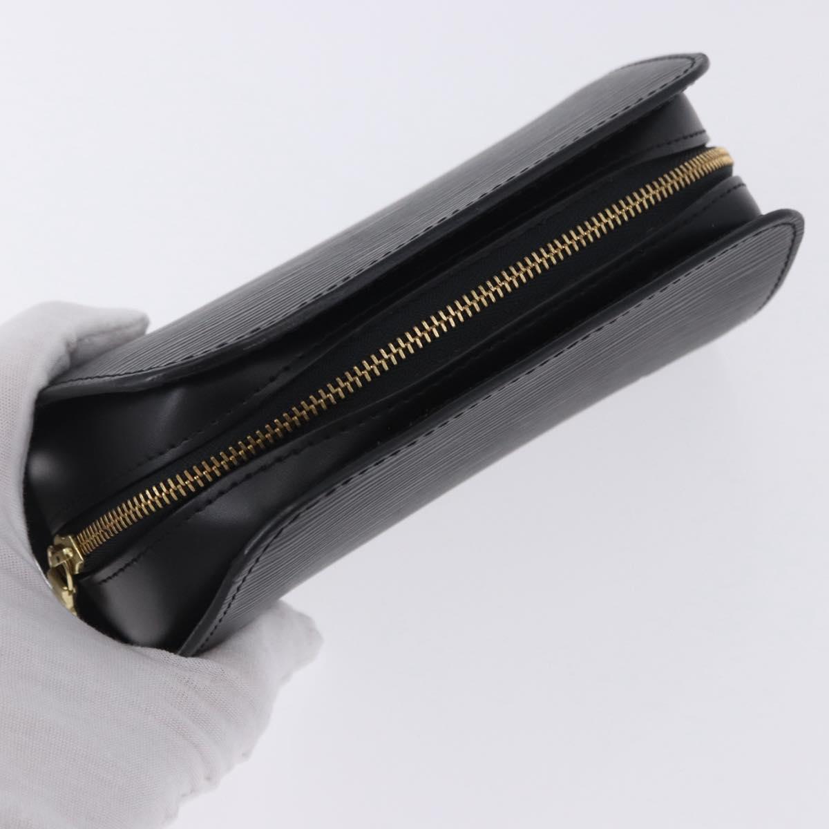 LOUIS VUITTON Epi Dauphine PM Pouch Black M48442 LV Auth 203037
