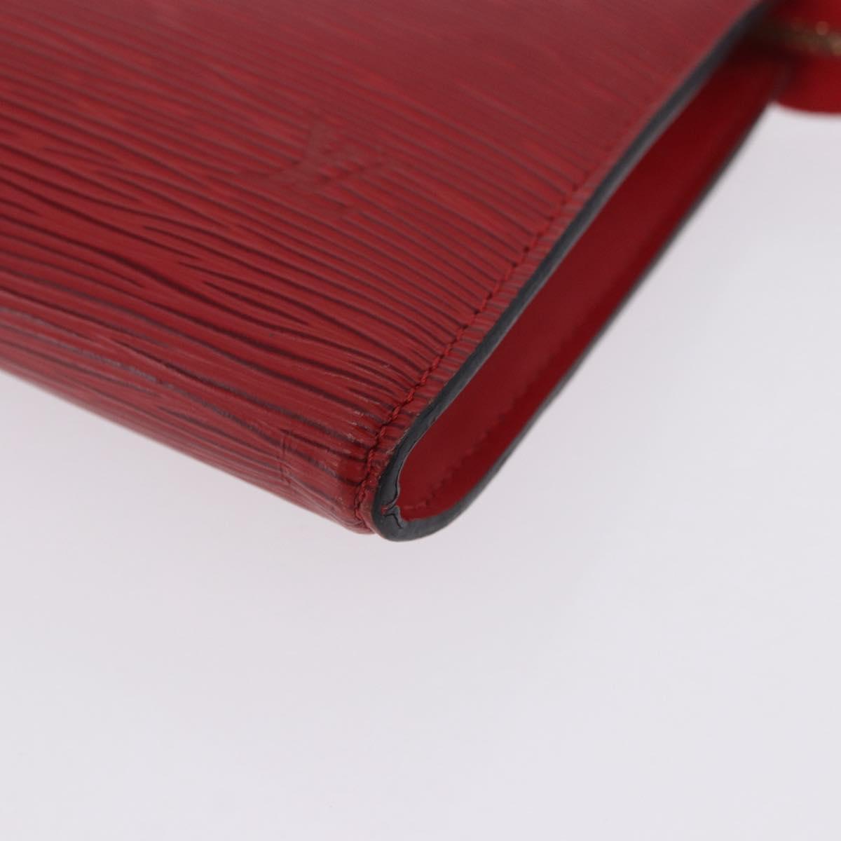 LOUIS VUITTON Epi Pochette Accessoires Pouch Red M52947 LV Auth 203038A