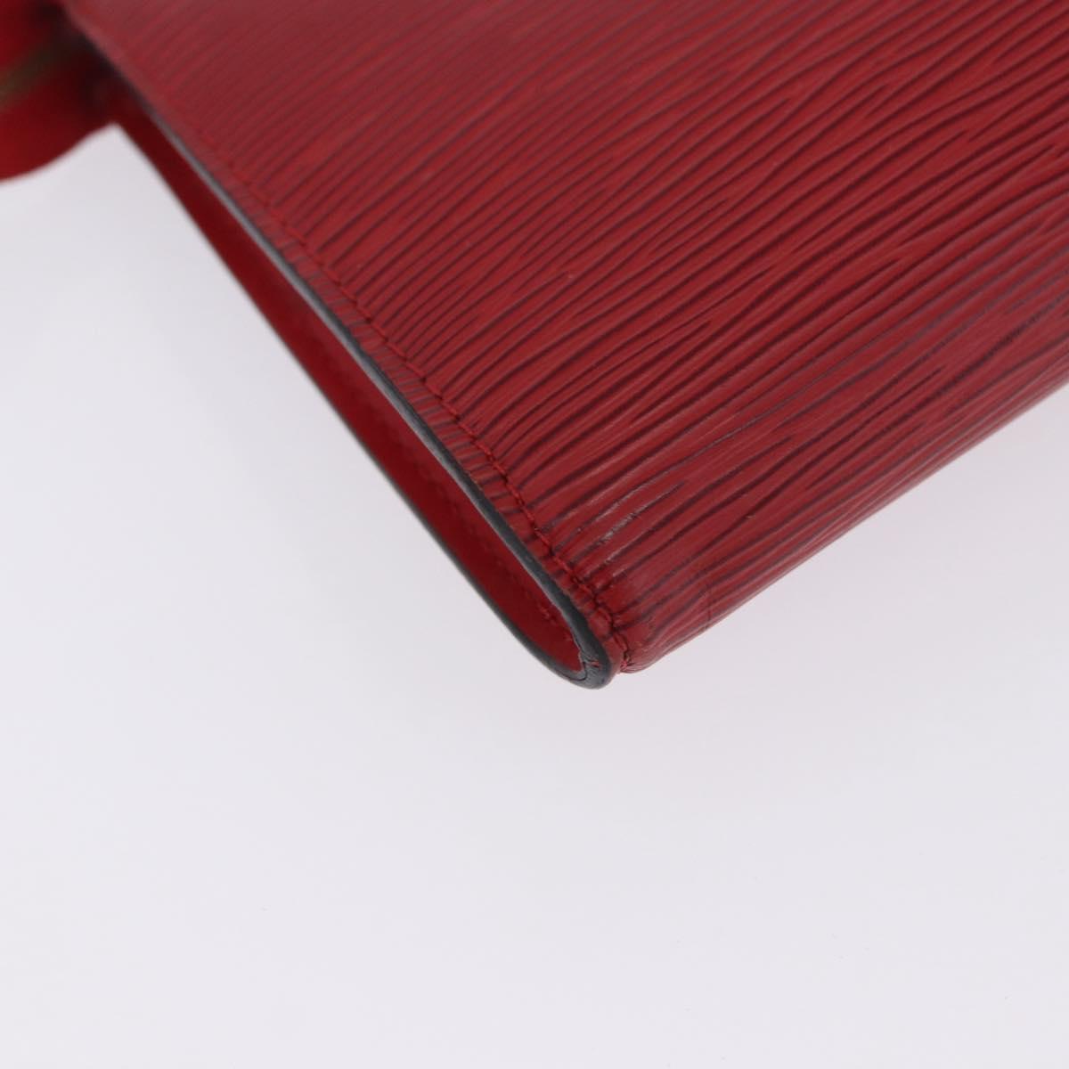 LOUIS VUITTON Epi Pochette Accessoires Pouch Red M52947 LV Auth 203038A