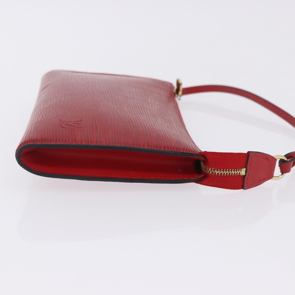 LOUIS VUITTON Epi Pochette Accessoires Pouch Red M52947 LV Auth 203038A