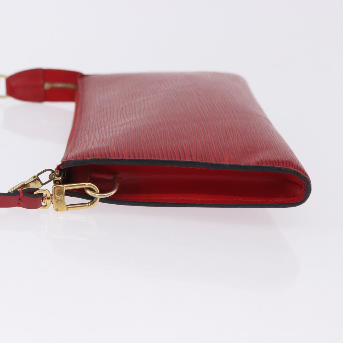 LOUIS VUITTON Epi Pochette Accessoires Pouch Red M52947 LV Auth 203038A