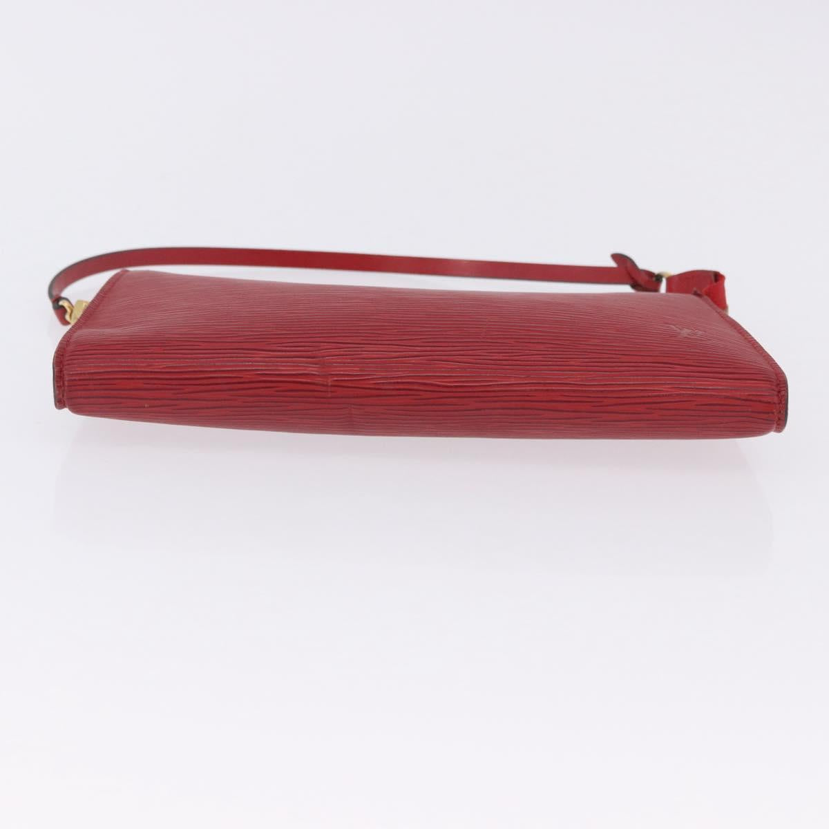 LOUIS VUITTON Epi Pochette Accessoires Pouch Red M52947 LV Auth 203038A