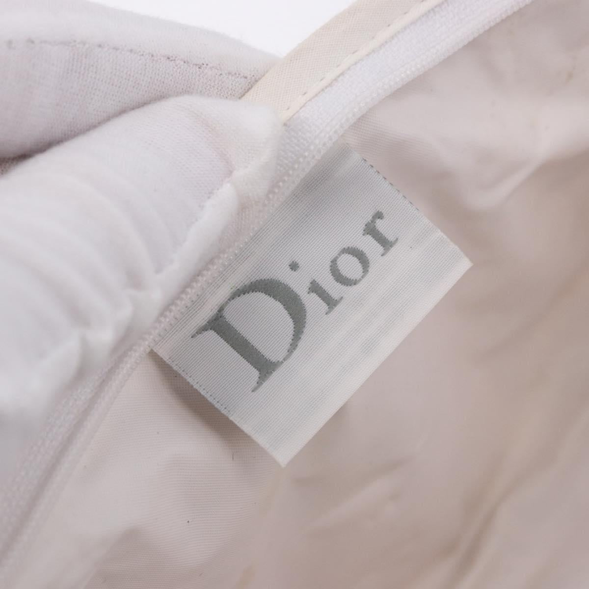 Christian Dior Trotter Canvas Pouch Pile Pink Auth 203042