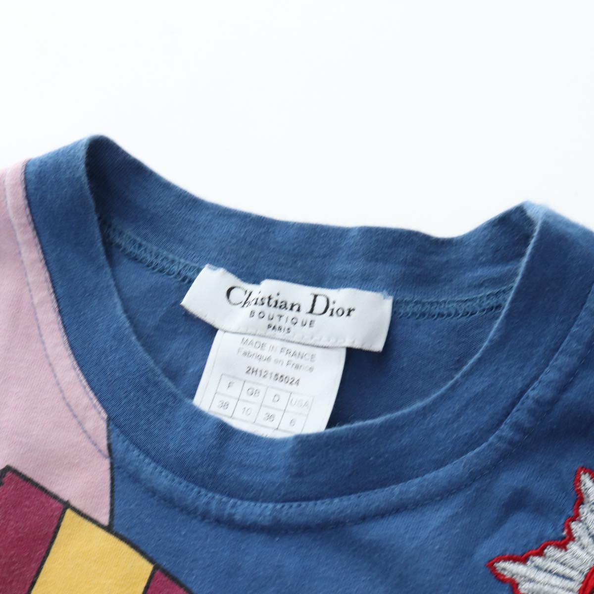 Christian Dior T Shirt cotton Blue Auth 203044M