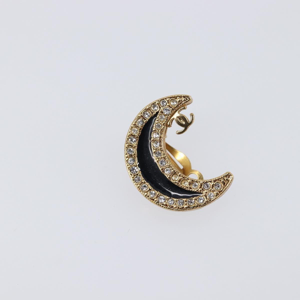 CHANEL Earring metal Gold Tone CC Auth 203053V
