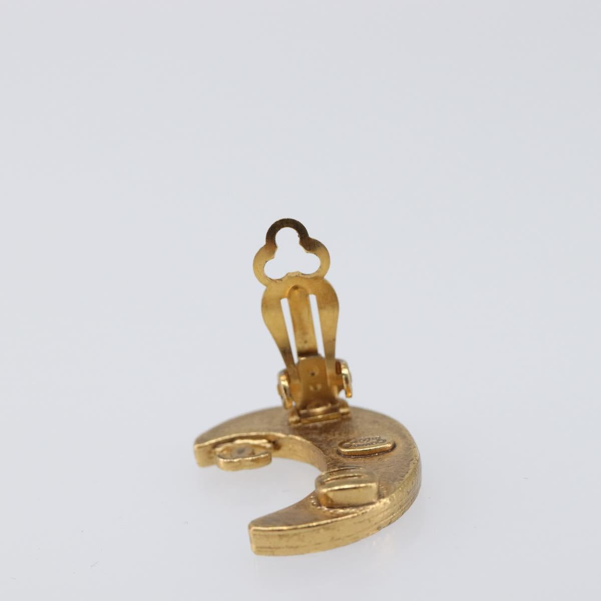 CHANEL Earring metal Gold Tone CC Auth 203053V